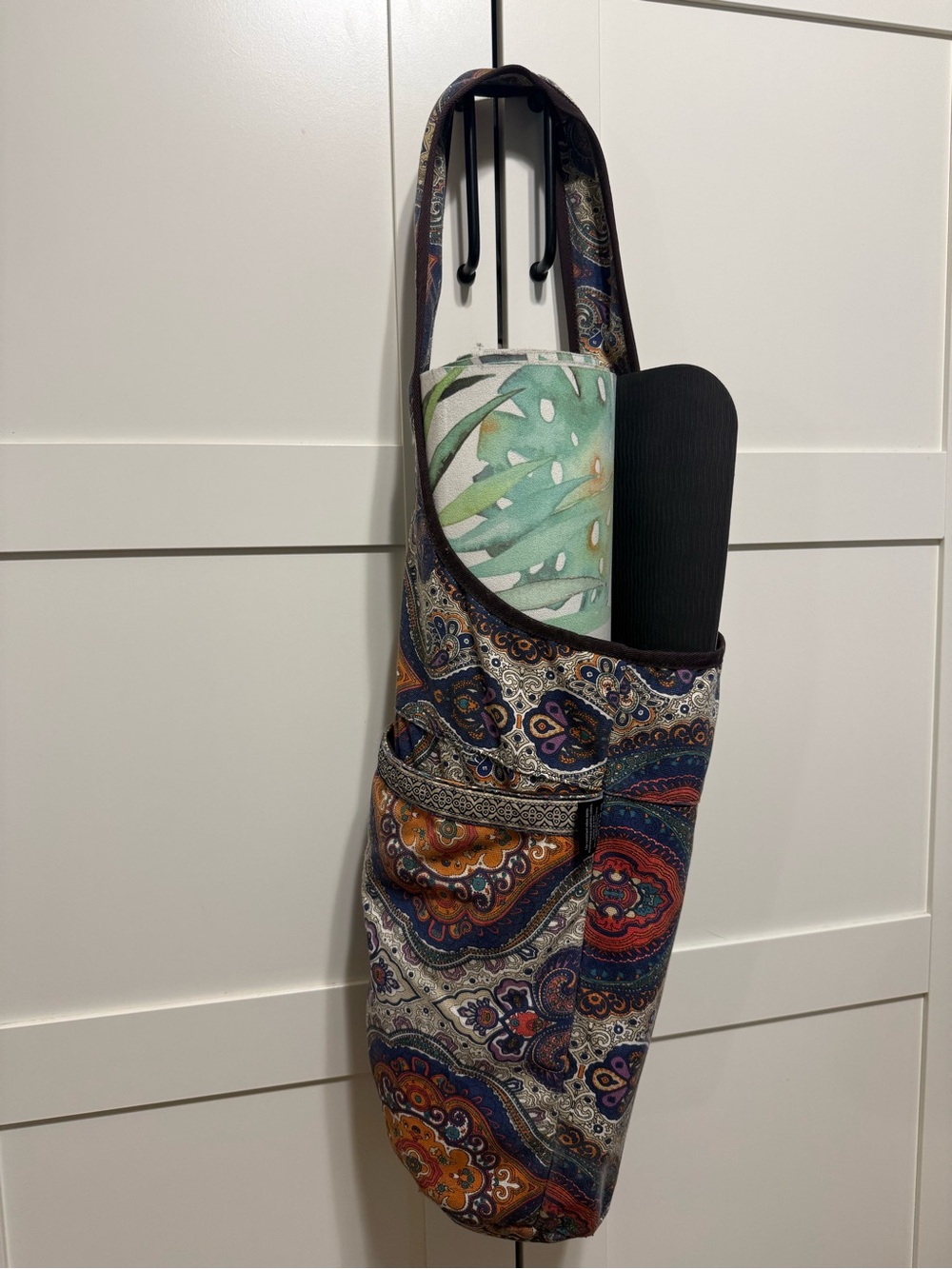 Boho Paisley Yoga Mat Carrier Tote - Multicolor